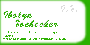 ibolya hochecker business card